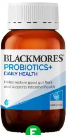 Woolworths E Blackmores Probiotics+ Daily Health Capsules offer