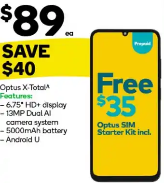 Woolworths Optus X-Total offer