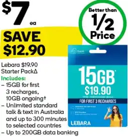 Woolworths Lebara offer