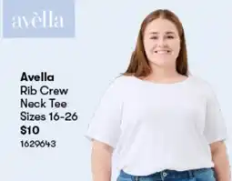 Woolworths Avella Rib Crew Neck Tee offer