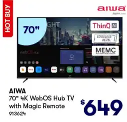 Woolworths 70" 4K WebOS Hub TV offer