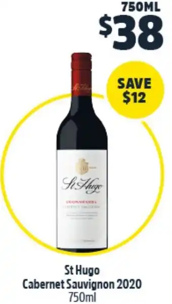 Woolworths St Hugo Cabernet Sauvignon 2020 offer