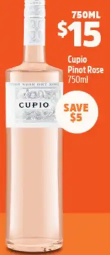 Woolworths Cupio Pinot Rose offer