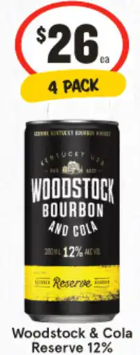 IGA Woodstock & Cola Reserve 12% offer