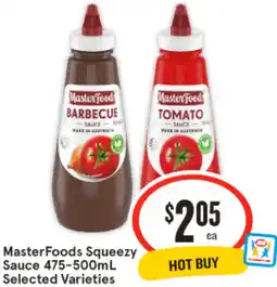 IGA MasterFoods Squeezy Sauce offer