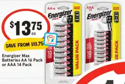 IGA Energizer Max Batteries offer