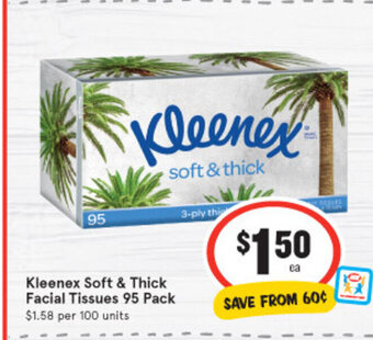 IGA Kleenex Soft & Thick Facial Tissues 95 Pack offer