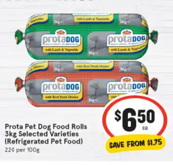 IGA Prota Pet Dog Food Rolls 3kg offer