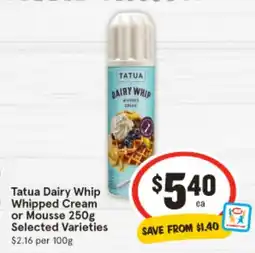 IGA Dairy whip whipped cream or mousse offer