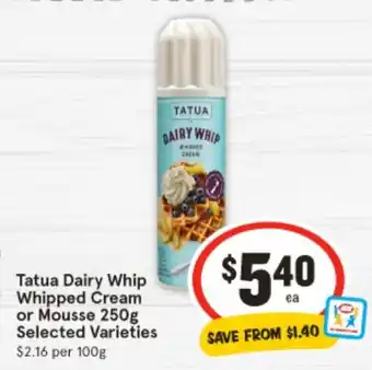 IGA Dairy whip whipped cream or mousse offer