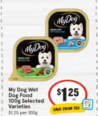 IGA My dog wet dog food offer