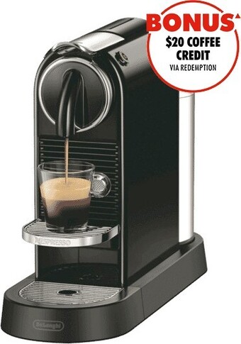 The Good Guys Nespresso DeLonghi Citiz Solo Capsule Machine offer