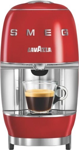 The Good Guys Lavazza A Modo Mio Smeg Capsule Machine - Red offer