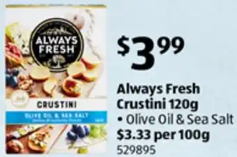 ALDI Always Fresh Crustini offer