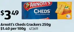 ALDI Arnott's Cheds Crackers offer