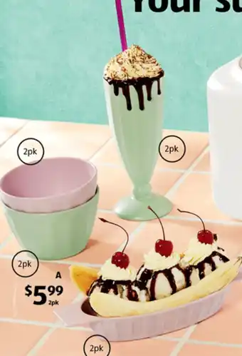 ALDI Retro Style Dessert Servingware offer