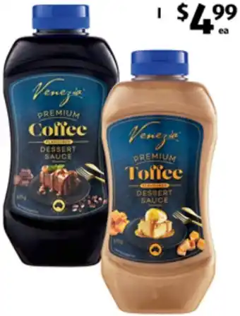 ALDI Venezia Premium Dessert Sauce offer