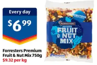 ALDI Forresters Premium Fruit & Nut Mix offer