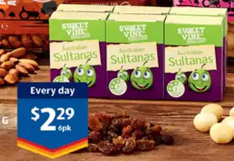 ALDI Sweet Vine Sultanas offer