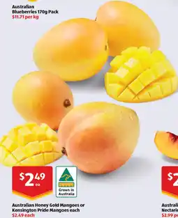 ALDI Australian Honey Gold Mangoes or Kensington Pride Mangoes offer