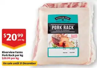 ALDI Riverview Farms Pork Rack offer