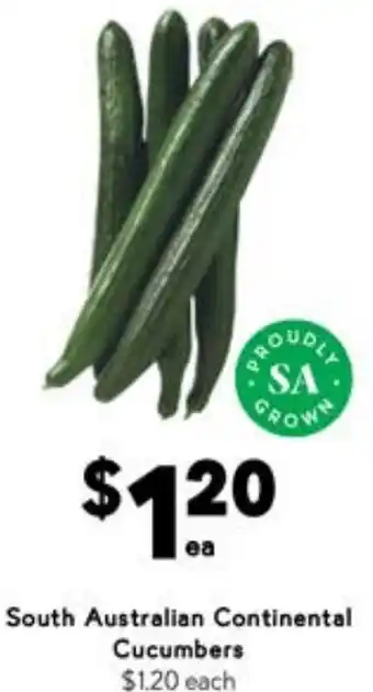 Drakes South Australian Continental Cucumbers offer