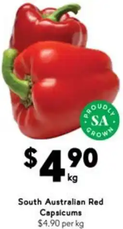 Drakes South Australian Red Capsicums offer