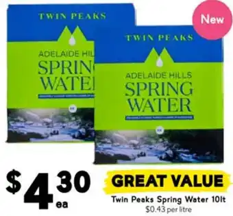 Drakes Twin Peaks Spring Water offer