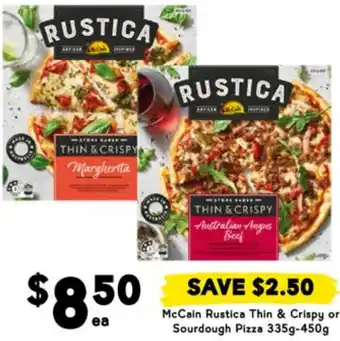 Drakes McCain Rustica Thin & Crispy or Sourdough Pizza offer