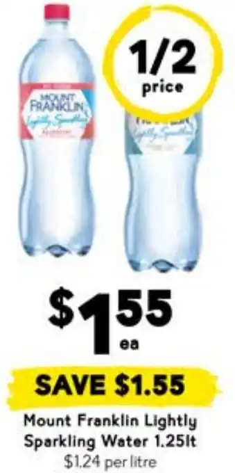 Drakes Mount Franklin Lightly Sparkling Water offer