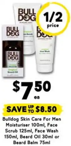 Drakes Bulldog Skin Care For Men Moisturiser , Face Scrub , Face Wash , Beard Oil or Beard Balm offer