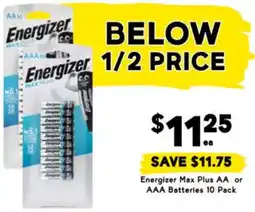 Drakes Energizer Max Plus AA or AAA Batteries offer