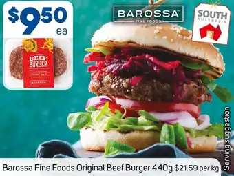 Foodland Barossa Fine Foods Original Beef Burger offer