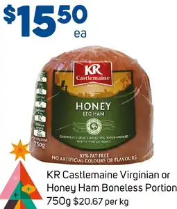 Foodland Kr castlemaine virginian or honey ham boneless portion offer