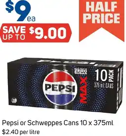 Foodland Pepsi or Schweppes Cans offer