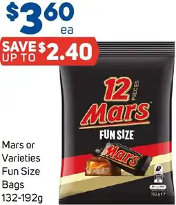 Foodland Mars or Varieties Fun Size Bags offer