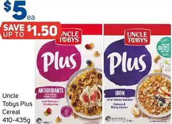 Foodland Uncle Tobys Plus Cereal offer