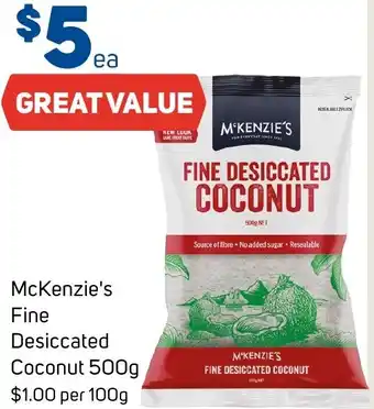 Foodland McKenzie's Fine Desiccated Coconut offer