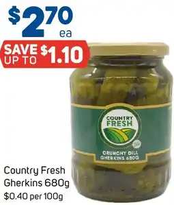 Foodland Country Fresh Gherkins offer