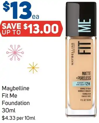 Foodland Maybelline Fit Me Foundation offer