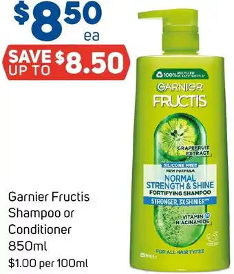 Foodland Garnier Fructis Shampoo or Conditioner offer