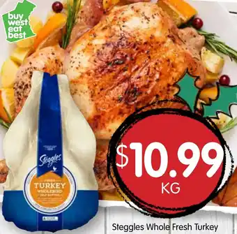 Spudshed Steggles Whole Fresh Turkey offer