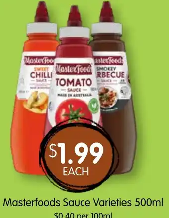 Spudshed Masterfoods Sauce Varieties offer