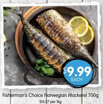 Spudshed Fisherman's Choice Norwegian Mackerel offer