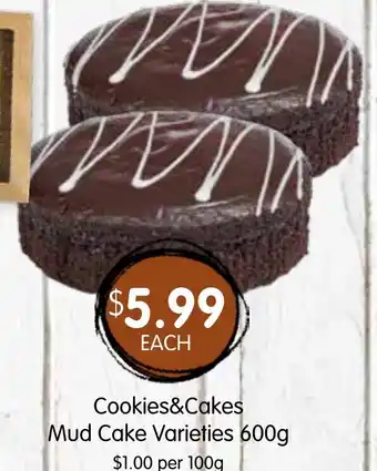 Spudshed Cookies&Cakes Mud Cake Varieties offer