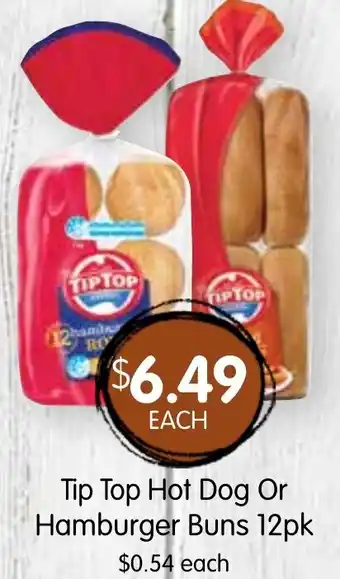 Spudshed Tip Top Hot Dog Or Hamburger Buns offer