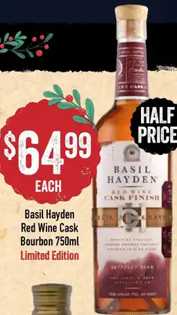 Spudshed Basil Hayden Red Wine Cask Bourbon offer