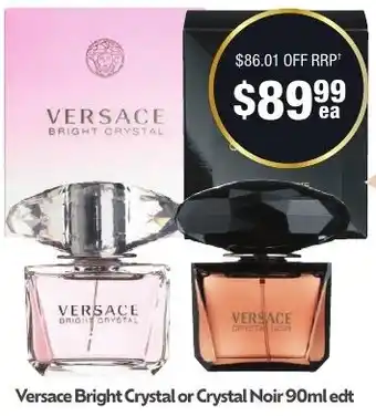 Chemist Warehouse Versace Bright Crystal or Crystal Noir offer