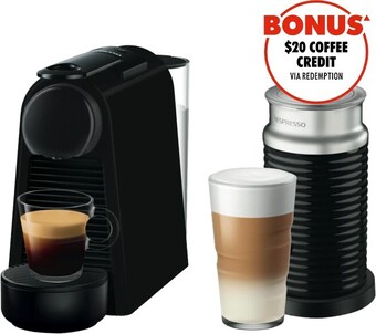 The Good Guys Nespresso Essenza Mini & Milk - Matte Black offer
