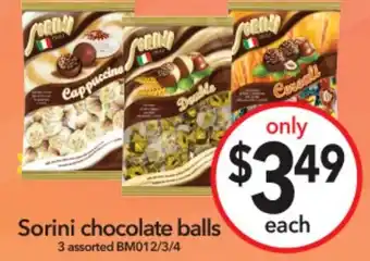 Cheap as Chips Sorini chocolate balls offer